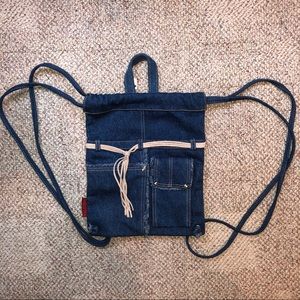 Vintage Denim Mini Backpack